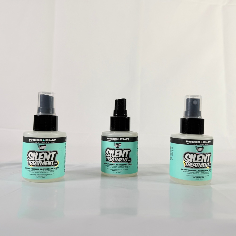 Doux Press Play Silent Treatment‎ 30-Day Thermal Protectant Spray 2 oz Lot of 3